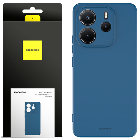 Etui silikonowe Spacecase Silicone Case do Redmi Note 14 4G niebieskie