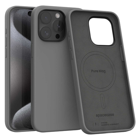 Etui Spacecase Pure Mag do iPhone 15 Pro Max szare