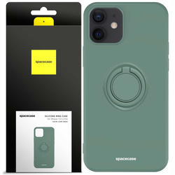 Spacecase Silicone Ring iPhone 12/12 Pro dark green