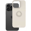 Etui Spacecase Silicone Ring do iPhone 15 Pro Max kremowe