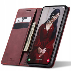 Etui z klapką Spacecase Wallet do Galaxy A32 5G czerwone