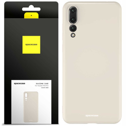 Etui silikonowe Spacecase Silicone Case do Huawei P20 Pro kremowe