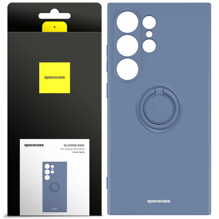 Etui Spacecase Silicone Ring do Galaxy S24 Ultra niebieskie