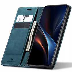 Etui z klapką Spacecase Wallet do Galaxy S25 niebieskie