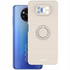 Etui Spacecase Silicone Ring do Poco X3 Pro/NFC kremowe