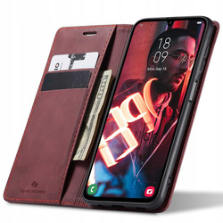 Etui z klapką Spacecase Wallet do Galaxy A24 czerwone