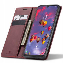 Etui z klapką Spacecase Wallet do Galaxy A50 czerwone
