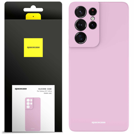 Etui silikonowe Spacecase Silicone Case do Galaxy S21 Ultra liliowe