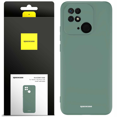 Spacecase Silicone Case Redmi 10C/Poco C40 dark green