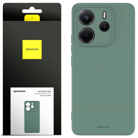 Etui silikonowe Spacecase Silicone Case do Redmi Note 14 5G ciemno zielone