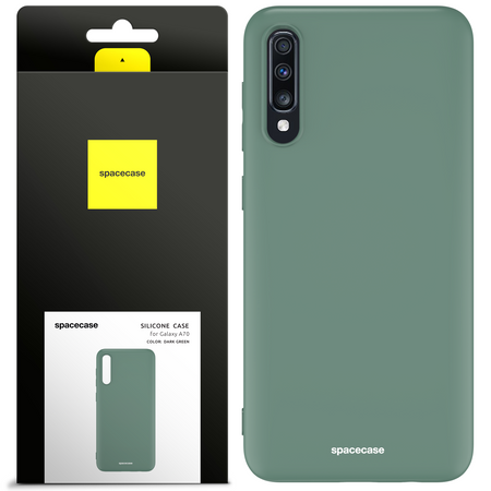 Spacecase Silicone Case Galaxy A70 dark green