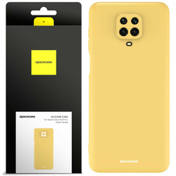Etui silikonowe Spacecase Silicone Case do Redmi Note 9S/9 Pro żółte