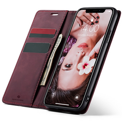 Etui z klapką Spacecase Wallet do iPhone Xr czerwone