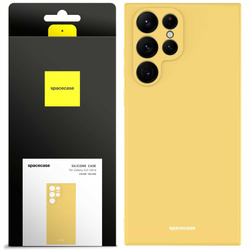Etui silikonowe Spacecase Silicone Case do Galaxy S22 Ultra żółte