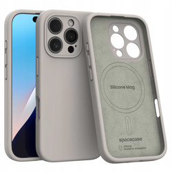 Spacecase Silicone Mag iPhone 16 Pro stone