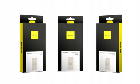 Etui Spacecase Silicone Ring do Huawei P20 kremowe