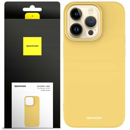 Spacecase Silicone Case iPhone 14 Pro yellow