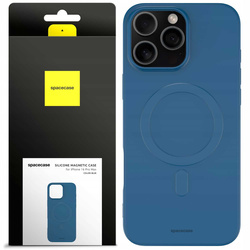 Etui Spacecase Silicone Magnetic do iPhone 16 Pro niebieskie