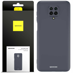 Etui silikonowe Spacecase Silicone Case do Redmi Note 9S/9 Pro czarne