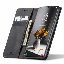 Etui z klapką Spacecase Wallet do Galaxy S21 Ultra czarne