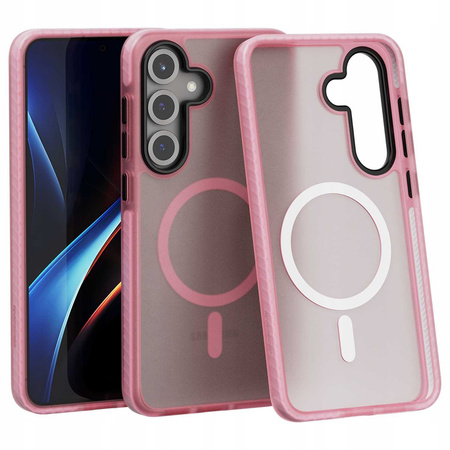 Etui Spacecase Hybrid Fusion Mag do Galaxy S25+ różowe