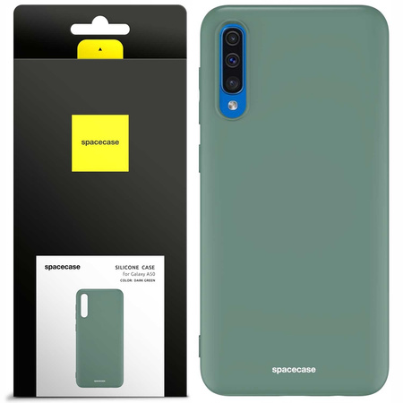 Spacecase Silicone Case Galaxy A50 dark green