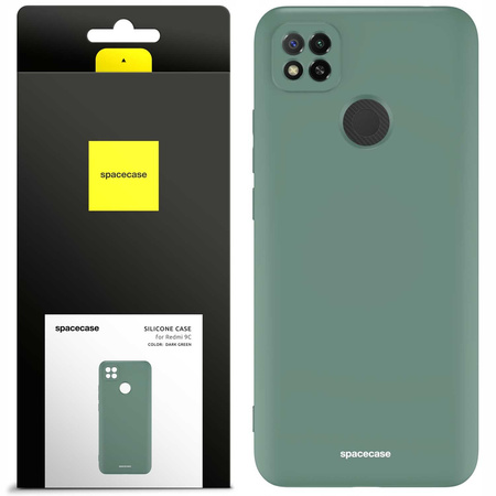 Etui silikonowe Spacecase Silicone Case do Redmi 9C ciemno zielone