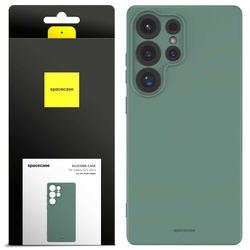 Etui silikonowe Spacecase Silicone Case do Galaxy S25 Ultra ciemno zielone