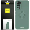 Etui Spacecase Silicone Ring do Redmi Note 11/11s ciemno zielone