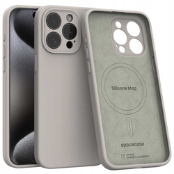 Spacecase Silicone Mag iPhone 15 Pro Max stone