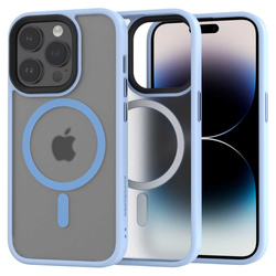 Etui Spacecase Hybrid Mag do iPhone 14 Pro baby niebieskie