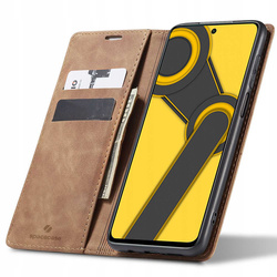 Etui z klapką Spacecase Wallet do Redmi Note 9S/9 Pro jasno brązowe