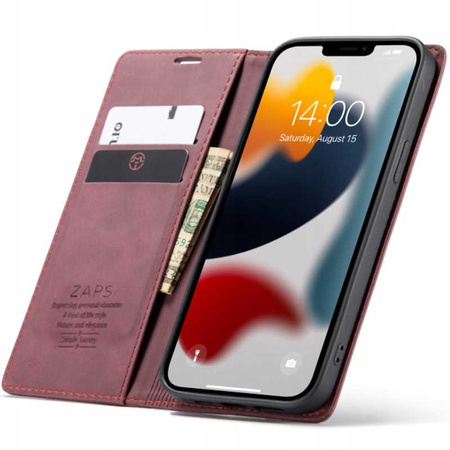 ZAPS Wallet iPhone 13 wiśniowy