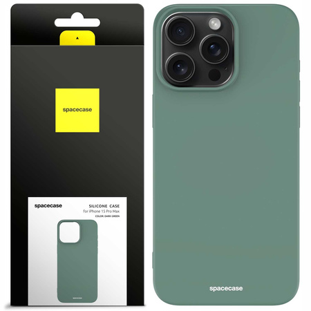 Etui silikonowe Spacecase Silicone Case do iPhone 15 Pro Max ciemno zielone