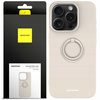 Etui Spacecase Silicone Ring do iPhone 15 Pro kremowe