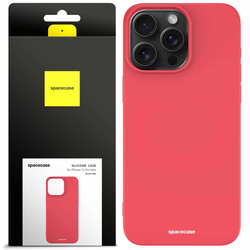 Spacecase Silicone Case iPhone 15 Pro Max red