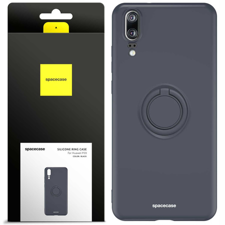 Etui Spacecase Silicone Ring do Huawei P20 czarne