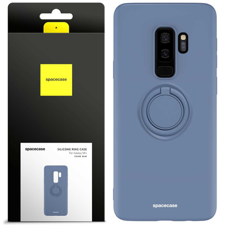 Etui Spacecase Silicone Ring do Galaxy S9+ niebieskie