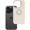 Etui Spacecase Silicone Ring do iPhone 15 Pro kremowe
