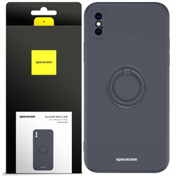 Etui Spacecase Silicone Ring do iPhone XS Max czarne