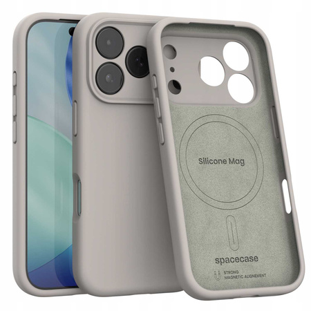 Spacecase Silicone Mag iPhone 17 Pro Max stone