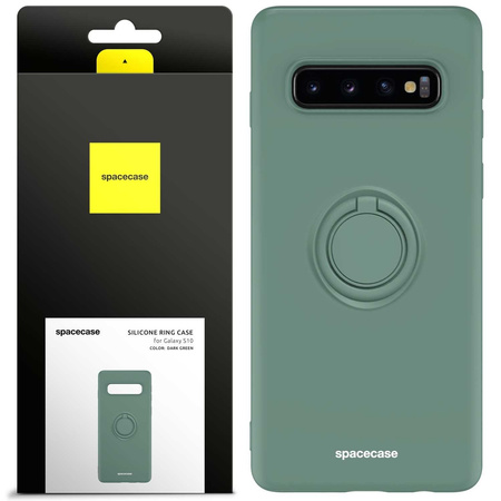 Spacecase Silicone Ring Galaxy S10 dark green