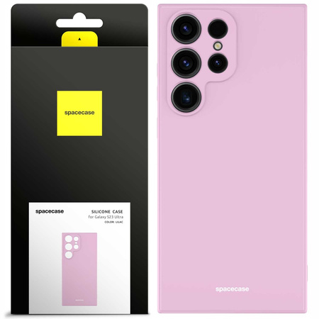 Etui silikonowe Spacecase Silicone Case do Galaxy S23 Ultra liliowe