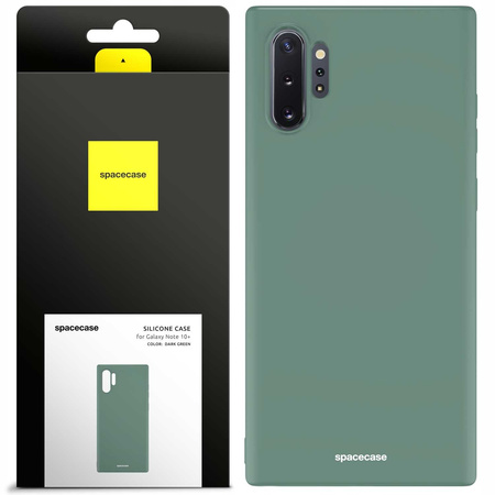 Etui silikonowe Spacecase Silicone Case do Galaxy Note 10+ ciemno zielone