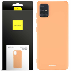 Etui silikonowe Spacecase Silicone Case do Galaxy A71 pomarańczowe