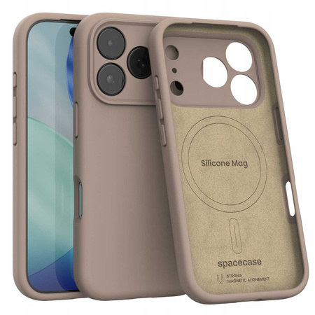 Spacecase Silicone Mag iPhone 17 Pro Max brown