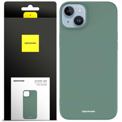Etui silikonowe Spacecase Silicone Case do iPhone 14 Plus ciemno zielone