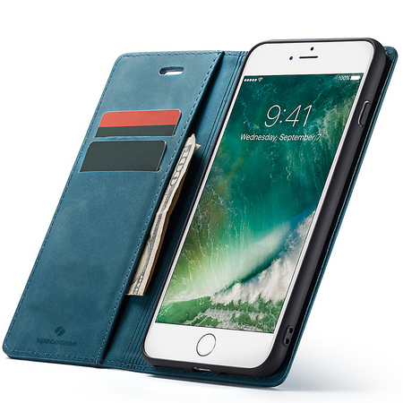 Etui z klapką Spacecase Wallet do iPhone 6/6s Plus niebieskie