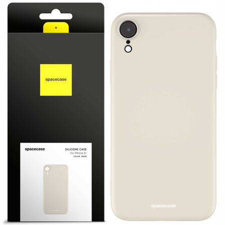 Etui silikonowe Spacecase Silicone Case do iPhone Xr kremowe