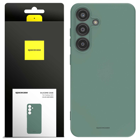 Etui silikonowe Spacecase Silicone Case do Galaxy S25 ciemno zielone